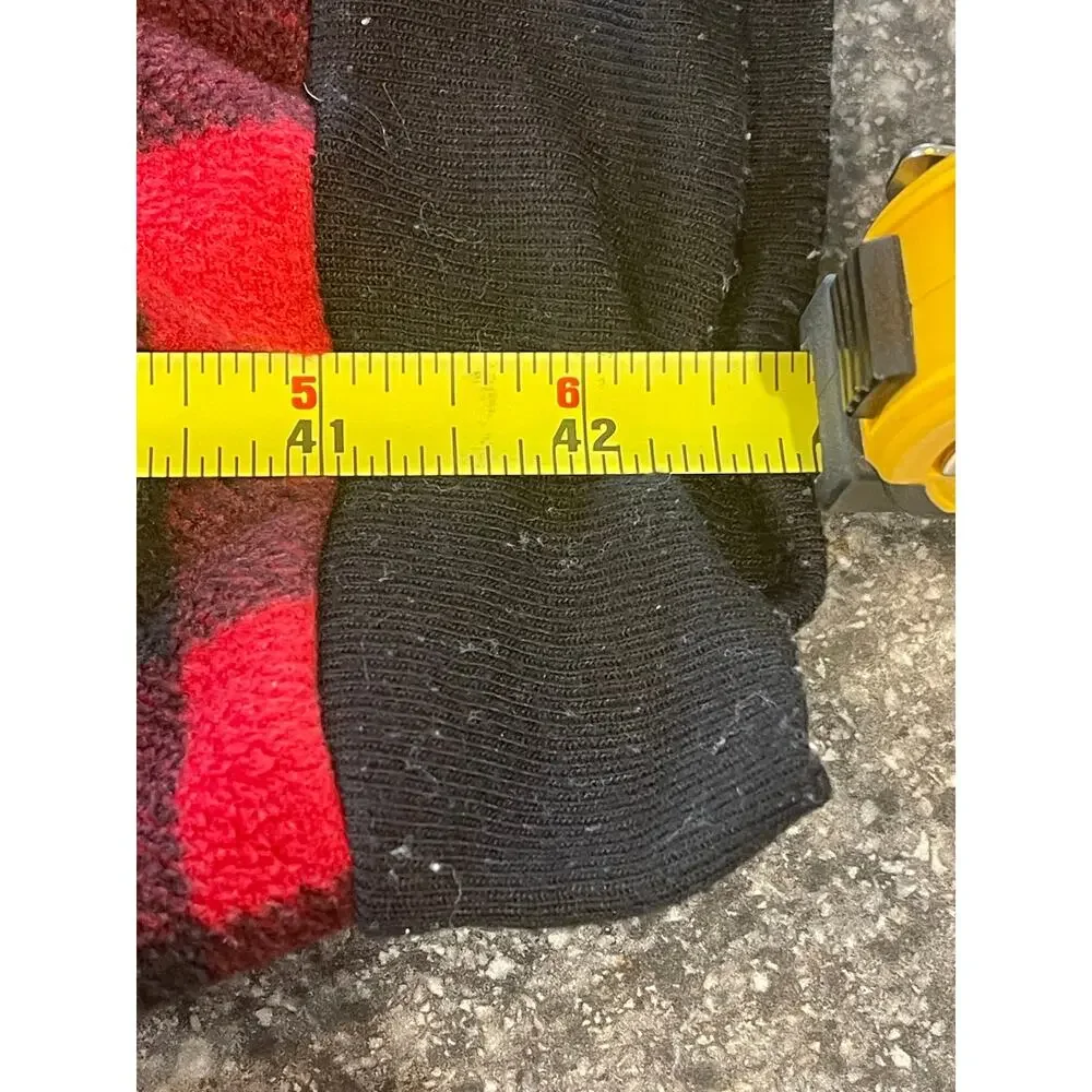 Pajamas PJs Kids M 8 Flannel One-Piece Red Black Buffalo Plaid Zip Macy's